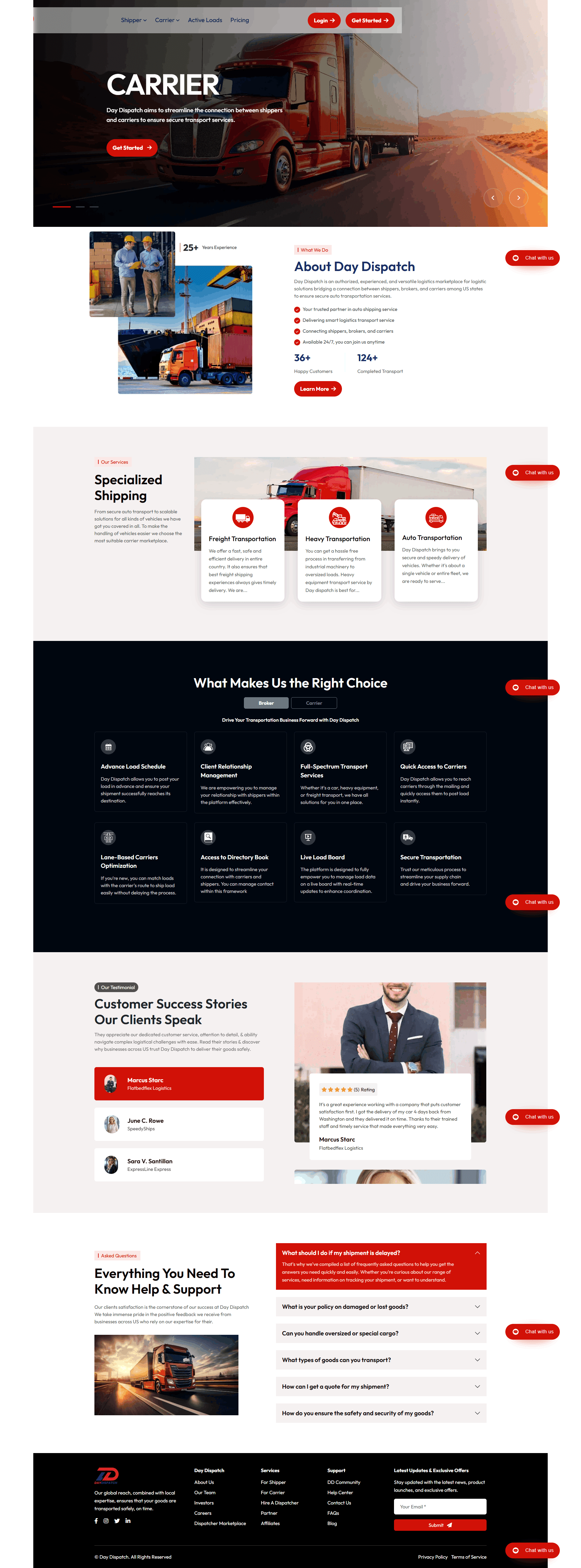Screenshot 1 for Day Dispatch | Logistics Project
